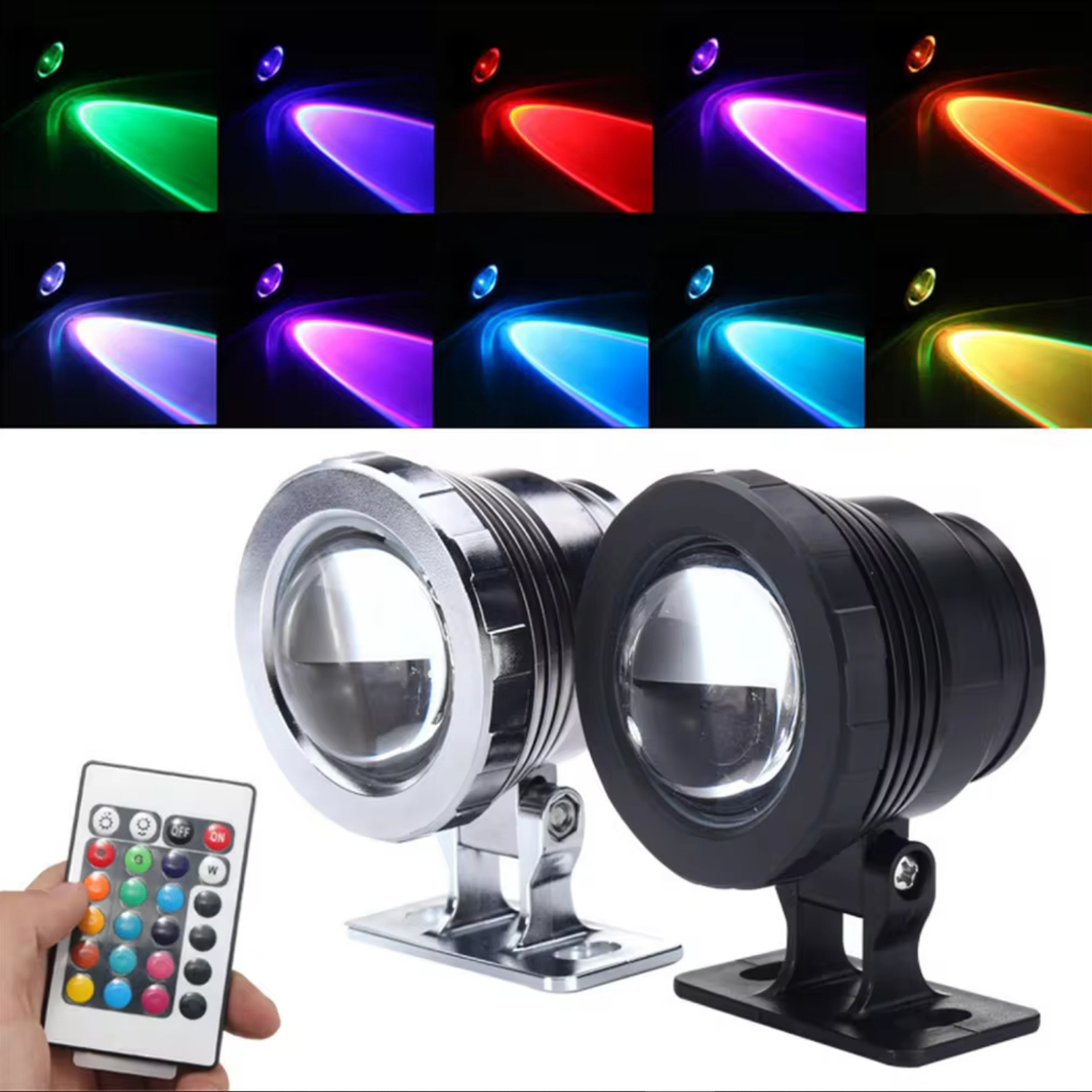 【Local】 Pond Light หลอดไฟสปอตไลท์ไฟ LED RGB ใต้น้ำ 220V 12V โคมไฟภูมิทัศน์โคมไฟฟลัดไลท์กลางแจ้งสวนน้ำพุสระว่ายน้ำตกแต่ง
