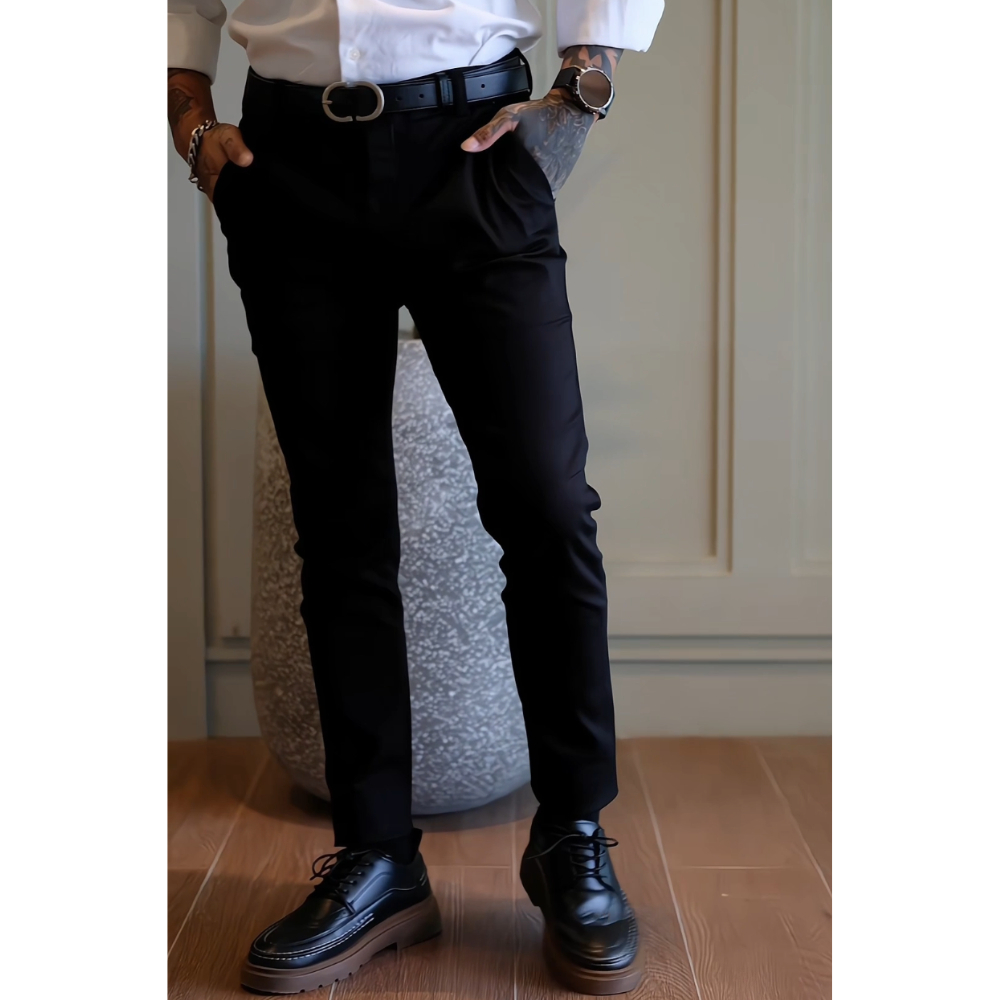 กางเกงสแล็คชาย ขาเดฟ กางเกงนักศึกษา กางเกงทำงาน ผ้ากำมะดินใส่สบาย สีไม่ตก เอว28-36