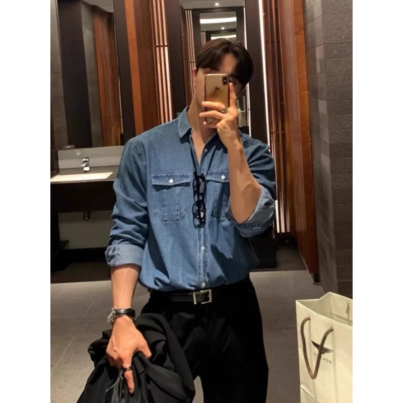 เสื้อทำงาน เที่ยว สไตล์เกาหลีฮิตสุด เนื้อยีนส์ ใส่สบายไม่ร้อน