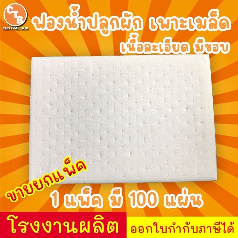 ฟองน้ำปลูกผัก เพาะเมล็ด ** ยกแพ็ค ** สำหรับใช้ปลูกผักไฮโดรโปนิกส์ ฟองน้ำปลูกผัก