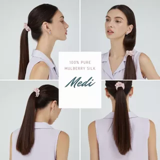 ยางรัดผมผ้าไหม mulberry แท้ 100% pure mulberry silk scrunchie ผมไม่เป็นรอย การันตีด้วยยอดขาย 2000++
