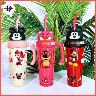 แก้วเก็บความเย็นลายการ์ตูน ความเย็นมีที่จับในตัวมีหลอดแถมพร้…