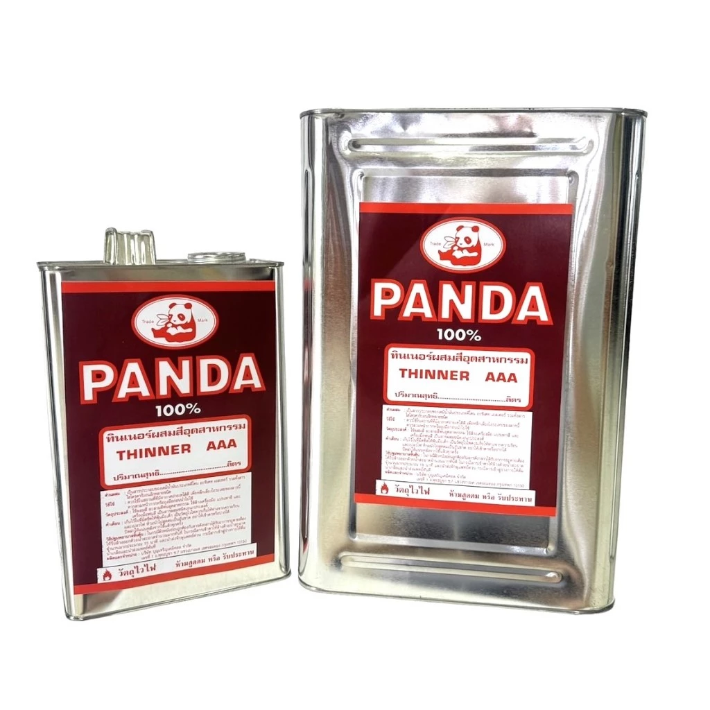 ทินเนอร์ ทินเนอร์ผสมสีอุตสาหกรรม 3A แดง PANDA 10กก.