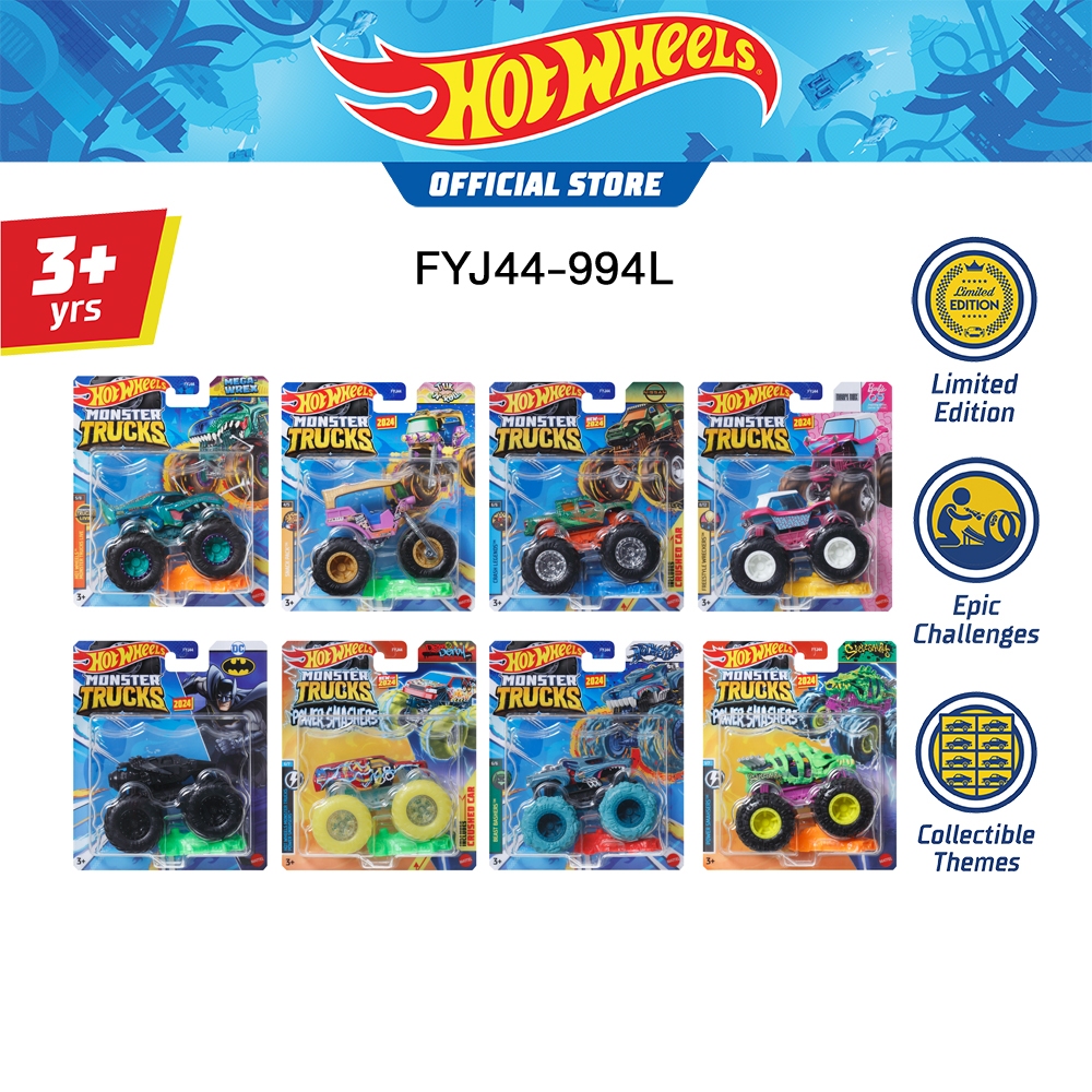 Hot Wheels Monster Trucks 1:64 Scale Die-cast Trucks ฮอตวีล มอนสเตอร์ทรัคส์รถขนาด 1:64 FYJ44 (994L) TH
