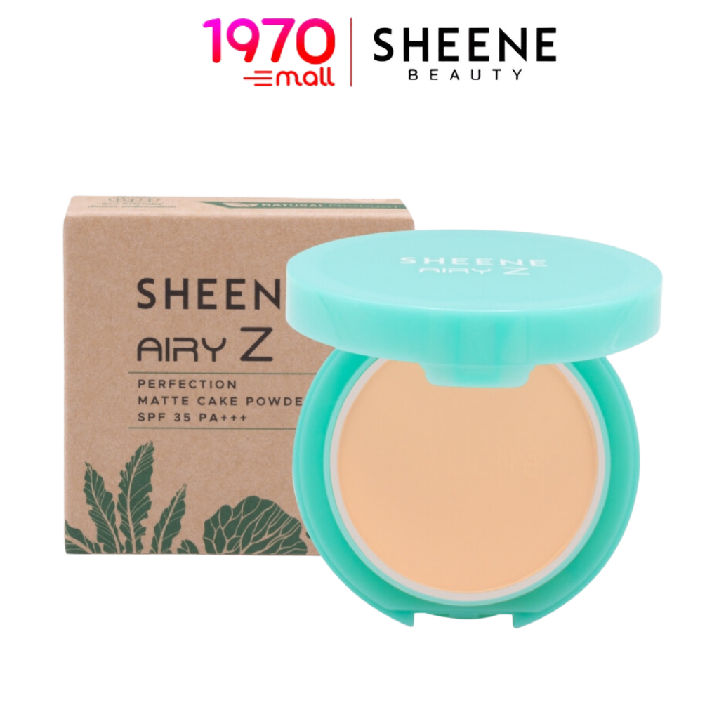 *SHEENE AIRY - Z PERFECTION MATTE CAKE POWDER SPF 35 PA+++ 8g. แป้งผสมรองพื้น ปกปิด เกลี่ยง่าย เบาสบายผิว