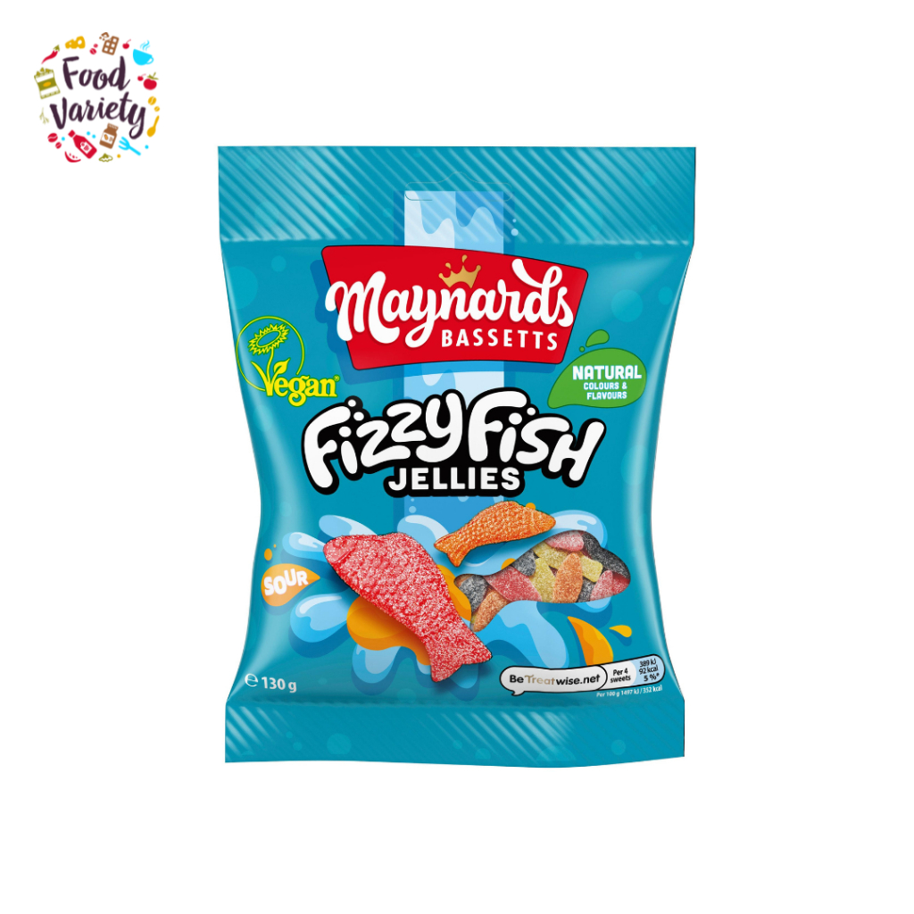 Maynards Bassetts Fizzy Fish Jelly 130g