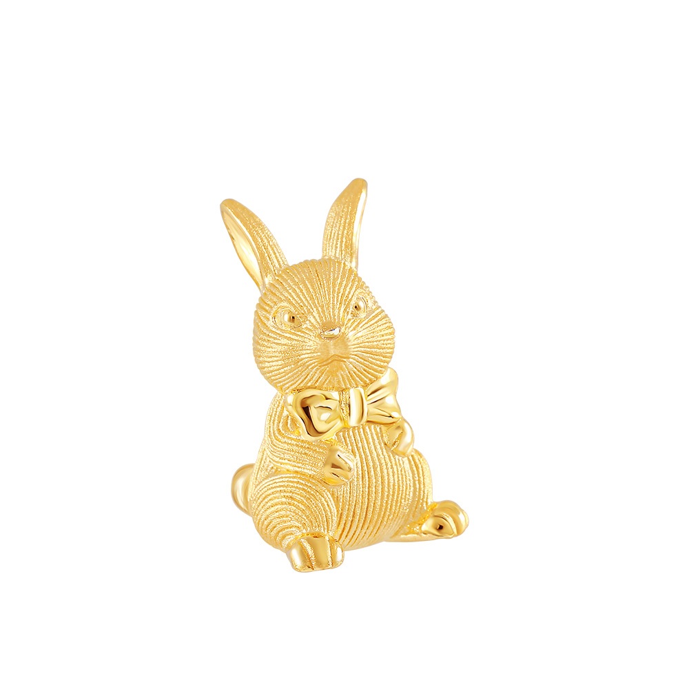 PRIMA ต่างหูทองคำ 99.9% รูปกระต่าย Wonderland Collection NG1E4256-SG (ราคาต่อชิ้น)
