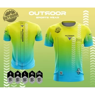 เสื้อกีฬาแขนสั้น ลาย Outdoor เนื้อผ้าโพลีเอสเตอร์ ใส่สบาย ไม่ร้อน มีให้เลือกหลายสี