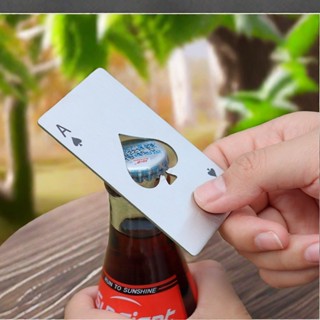 Ace of Spades ที่เปิดขวด Creative โป๊กเกอร์รูปร่างสแตนเลสในค…