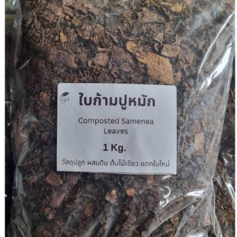 ใบก้ามปูหมัก 1 kg. คุณภาพสูง ใช้ผสมดิน เร่งการแตกยอด ใบเขียว ต้นไม้สมบูรณ์ Composted Samenea Leaves