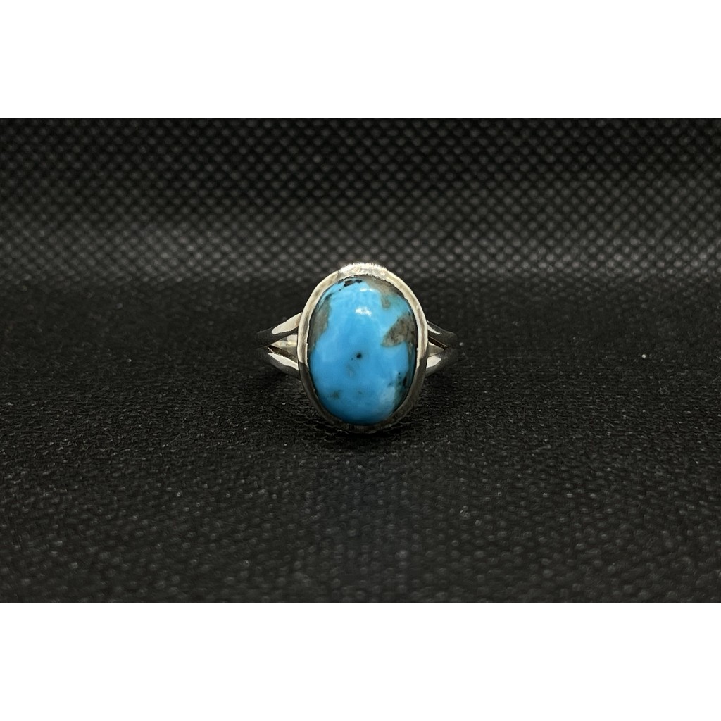 natural persian turquoise silver ring for men