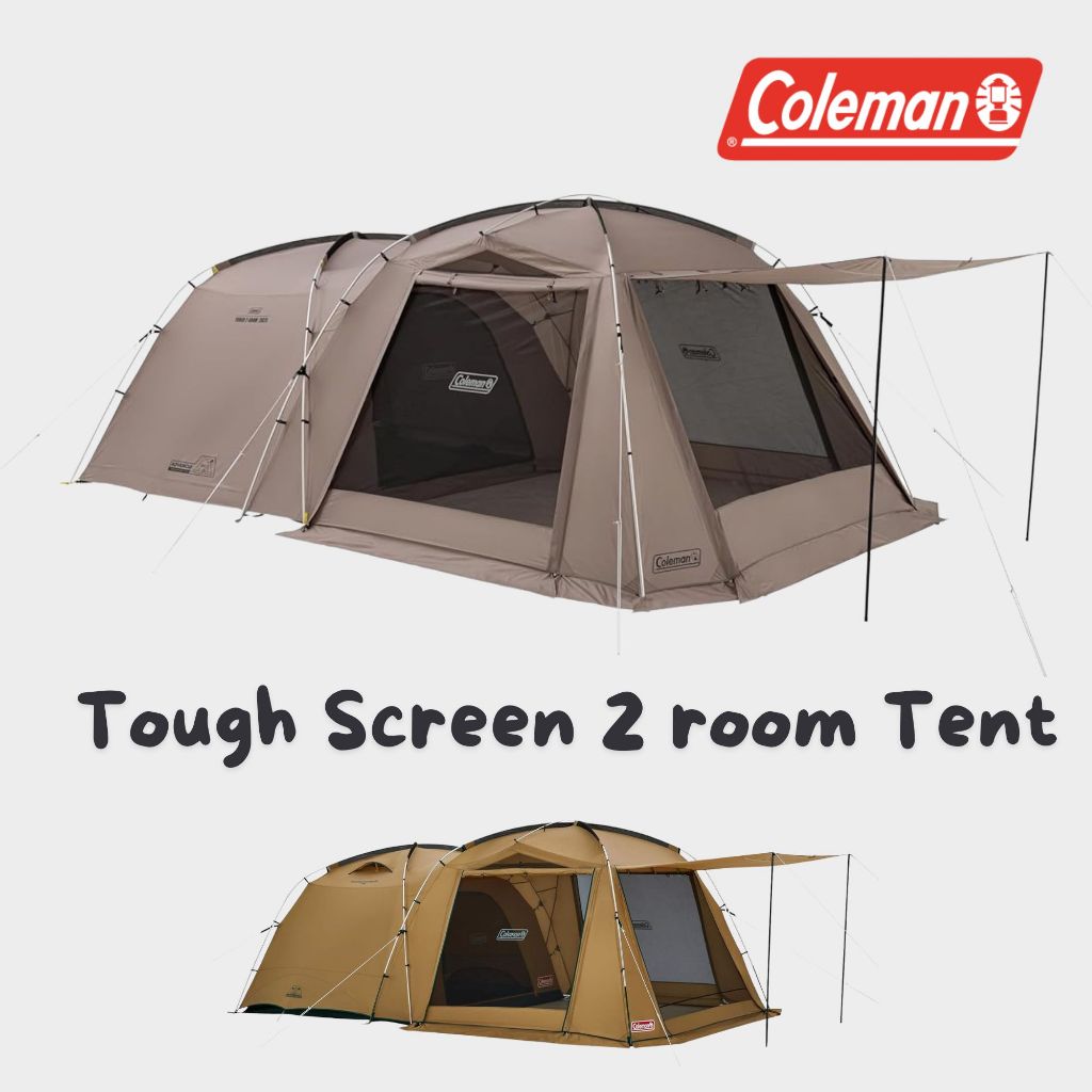 (พรีออเดอร์) เต็นท์ Coleman MDX Tent สีใหม่ (Greige) 3025 Tough Screen 2 Room  for 4 Person