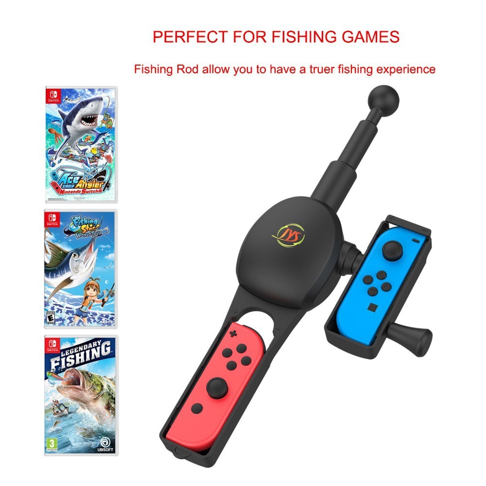 คันเบ็ดสำหรับเกม Nintendo SWITCH อุปกรณ์เสริม Joy-CON ชุดเกมตกปลาสำหรับสวิตช์ควบคุม The Strike Bundle JYS