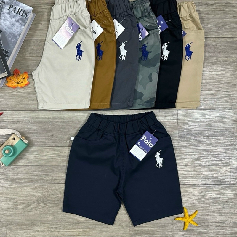 มาใหม่ กางเกงขาสั้น ปักม้า เด็กชาย เนื้อผ้าดี สีไม่ตก สีสด แมทกับเสื้อเท่ห์มาก