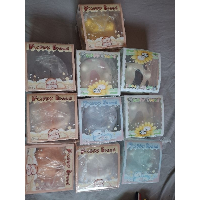 สกุชชี่ 3an ขนมปังหมาครบเซ็ต10 ชิ้น มือ1 #3an #สกุชชี่ขนมปังหมา #ปังหมา3an