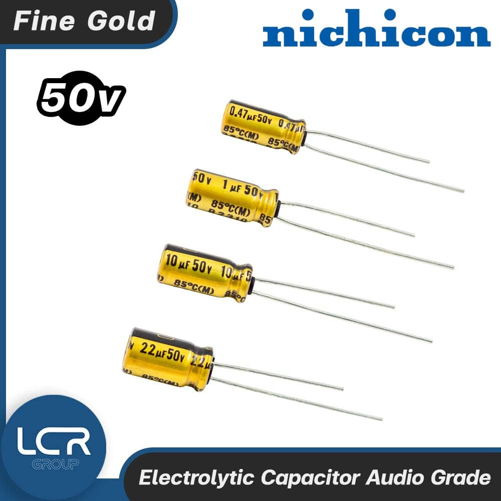 Nichicon Fine Gold คาปาซิเตอร์ 50V UFG 0.47-22uF ซีลำโพง วงจร เครื่องเสียง Capacitor Audio Grade