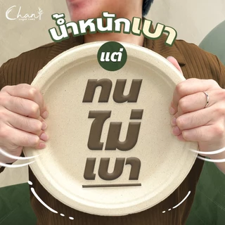 Chan(ชาน) จานชานอ้อยวงรี 9x6.5 นิ้ว รุ่น NP009 [800ชิ้น/ลัง] ย่อยสลายได้100% (สีธรรมชาติ)