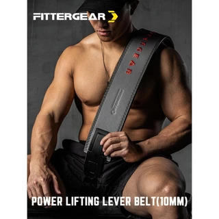 FITTERGEAR : POWER LIFTING LEVER BELT（10MM）เข็มขัดยกน้ำหนัก เข็มขัดออกกำลังกาย