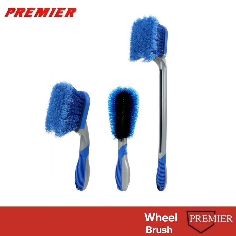 1ชิ้น แปรงทำความสะอาดยางรถยนต์สีฟ้า ขัดล้อ ยาวซุ้มTire Brush Set
