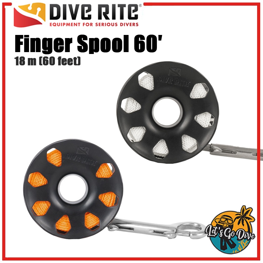 DIVE RITE – FINGER SPOOL REELS – รอกสำหรับดำน้ำ เพื่อนำทางหรือปล่อย SMB ราคา ถูกที่สุด ดีลบีเคเค แกลเลอรีภาพที่ 2