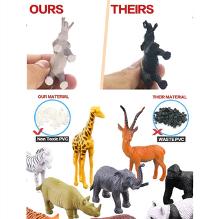 ของเล่นจำลอง 53 ชิ้น ของเล่นเสริมจินตนาการ ของเล่นสวนสัตว์จำลอง ฟิกเกอร์ Figures โมเดล Model สวนสัตว์จำลอง ZOO