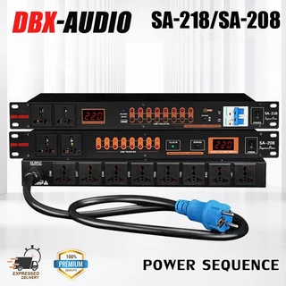 DBX-AUIDO SA-208/SA-218 professional 8+2 power sequencer 8 ช่องจ่ายไฟที่ควบคุมได้ + 2 ช่องจ่ายไฟเสริม, รองรับช่องเปิด/ปิ