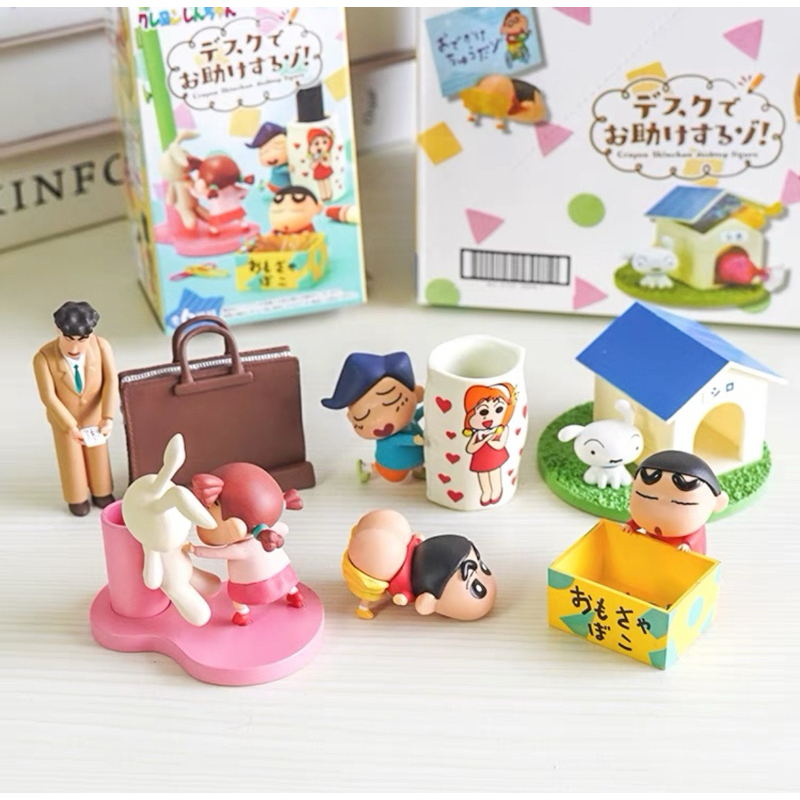 (มีราคาส่ง) ร้านไทย พร้อมส่ง! กล่องสุ่ม โมเดลชินจัง ใช้เป็นที่เสียบกระดาษโน้ต หรือ ที่วางนามบัตร หรือเป็นโมเดลตั้งโชว์