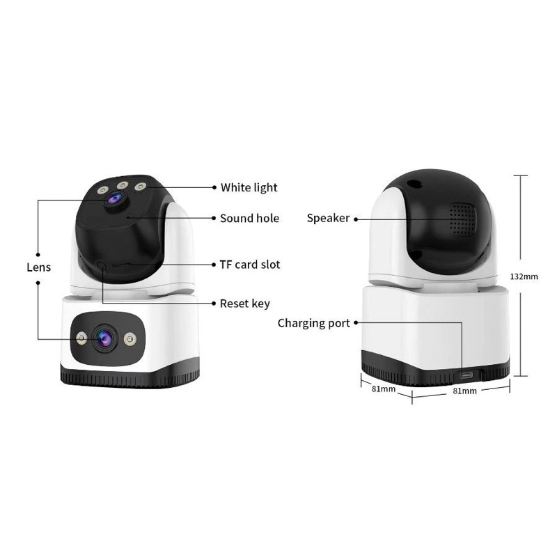 Gateway Vstarcam CS995DR (เลนส์คู่) ใหม่2024 กล้องวงจรปิดไร้สาย ความชัด 3MP(1296P) indoor มีAI+ คนตรวจจับสัญญาณเตือน
