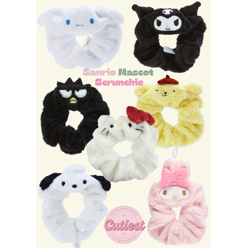 พร้อมส่งจากไทย : ยางมัดผม Sanrio Mascot scrunchie หิ้วเอง ลิขสิทธิ์จากญี่ปุ่น 100%