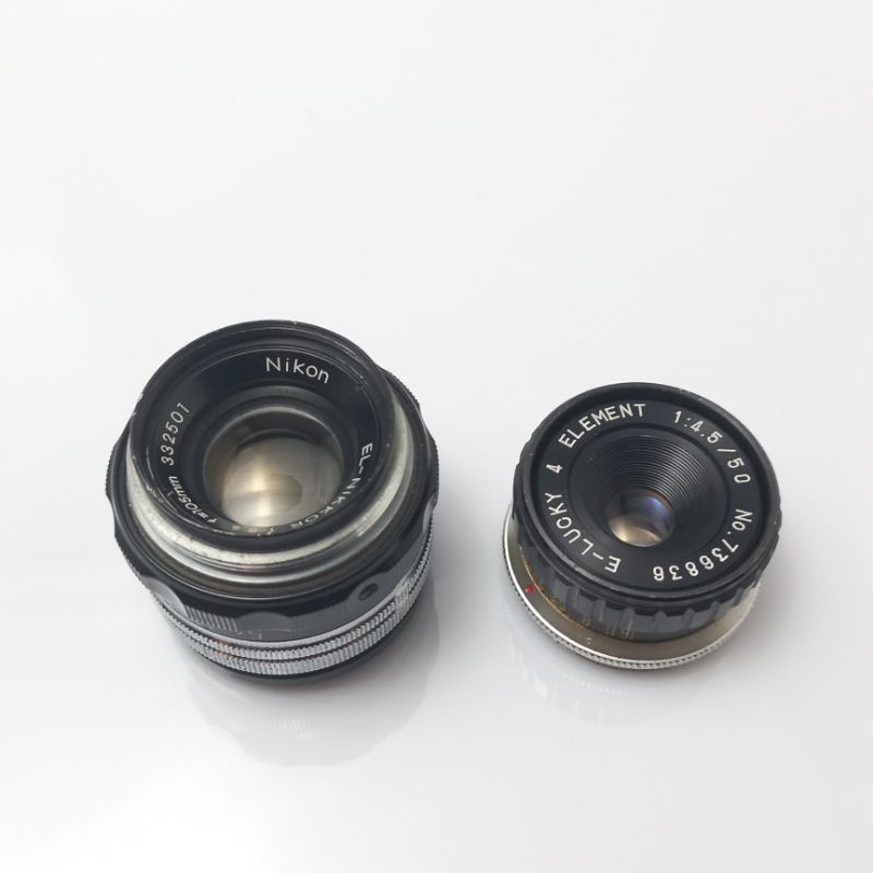 Enlarger lens m39 Nikon El 105mm 5.6 / E-Lucky 50mm 4.5 เลนส์อัดขยายภาพ Darkroom