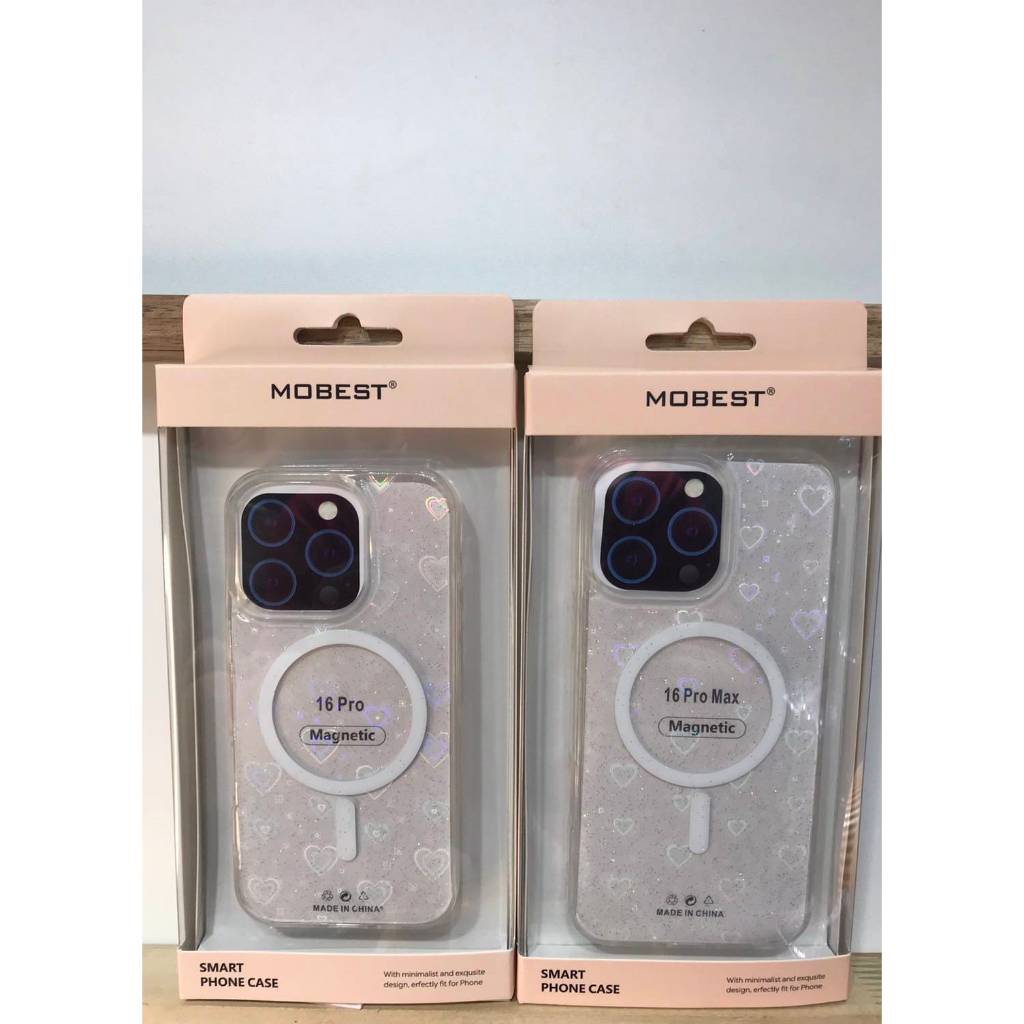 "พร้อมส่ง" เคสMobest โฮโลแกรมหัวใจ แม่เหล็ก รองรับรุ่น i16/16Pro/16Promax