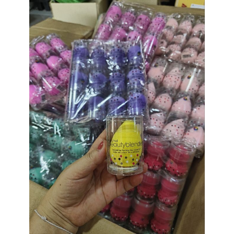 ฟองน้ำเกลี่ยรองพื้น beauty blender ใช้เกลี่ยง่ายไม่บาดผิวคละสี
