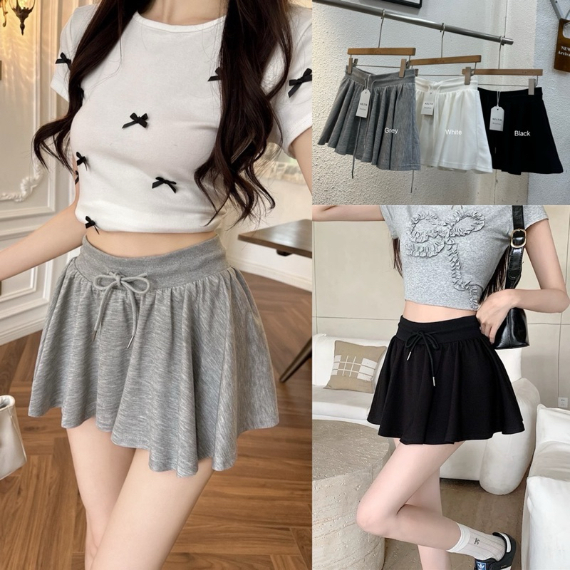 Gang_jeans#6605(K)กระโปรงตีกอล์ฟสั้นผ้า นิ่มมีซับใน