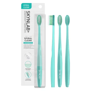 Skynlab premium spiral clean toothbrush แปรงสีฟันพรีเมี่ยมสไปรัลคลีน สกินแล็บ มี ตัวเลือก 4 สี Blue,Green,Gold,Purple