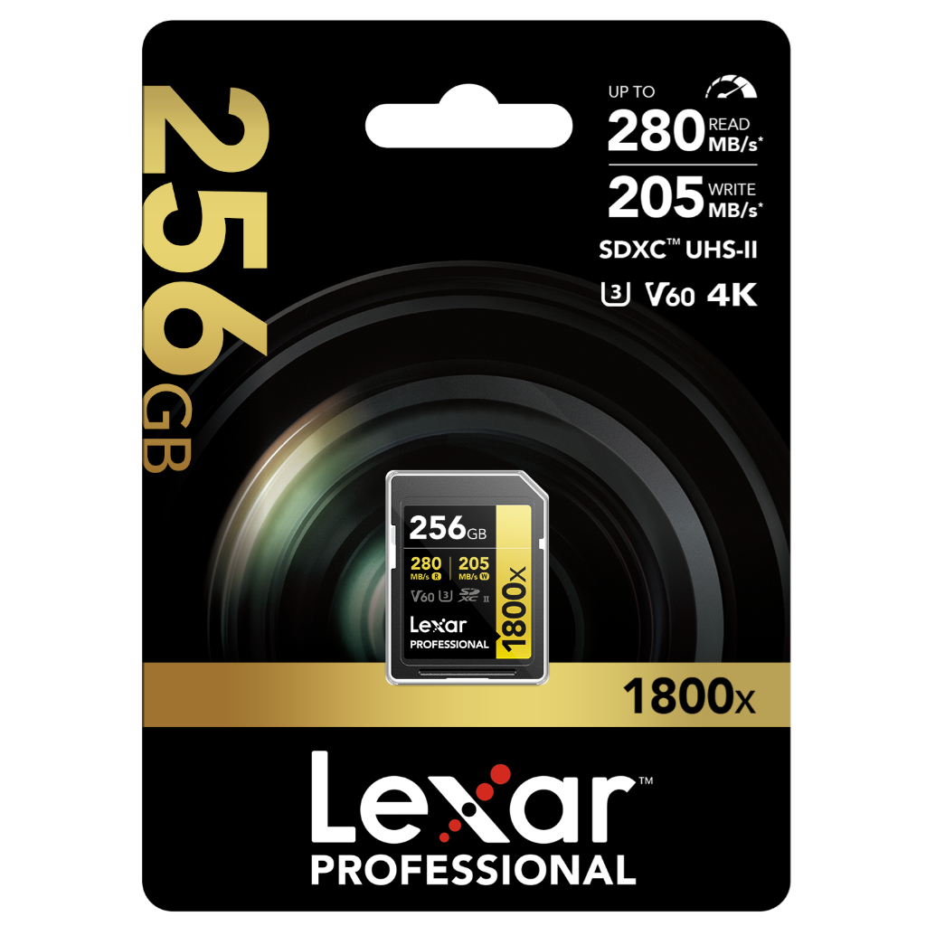 Lexar 256GB SDXC Professional 1800x (280MB/s)