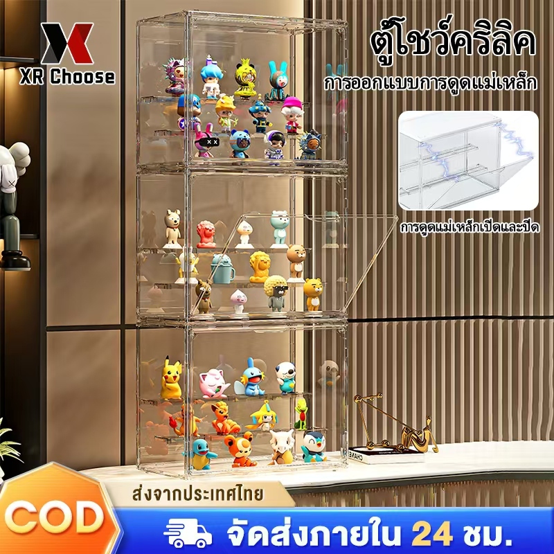 ตู้โชว์ตุ๊กตา กล่อง กล่องฟิกเกอร์ Labubu ตู้ใส่โมเดล ตู้โมเดล ตู้โชว์ตุ๊กตา กล่องโมเดล 3 ชั้น ของสะสม กล่องใส