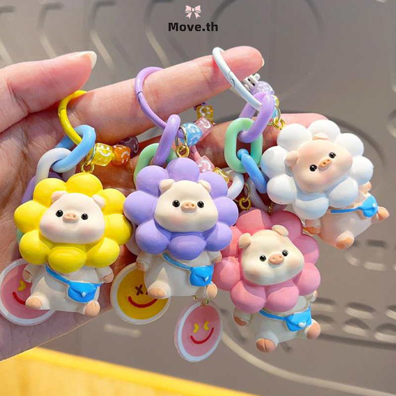 ในไทย-พร้อมส่ง✨พวงกุญแจ จี้หมูลายการ์ตูน 3D น่ารัก สไตล์เกาหลี สําหรับกระเป๋านักเรียน นักเรียนผู้ชายและผู้หญิง 2024ใหม่-