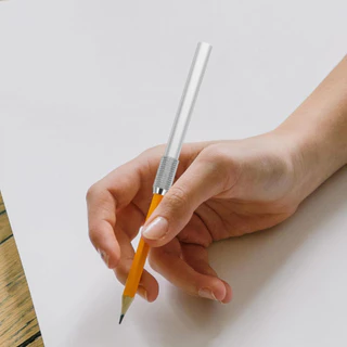 RUJI RJ-339 ปลอกต่อดินสอ 1 หัว สีเงิน ด้ามต่อดินสอ ที่ต่อดินสอ Pencil Holder ต่อดินสอ ปลอกต่อดินสอสี รุจิ Official