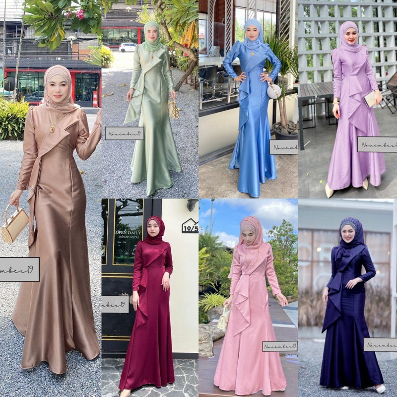 รุ่นราพันเซล ชุดเดรสอิสลาม ชุดเดรสมุสลิม ไม่รวมฮิญาบเข้าชุด แบรนด์November19