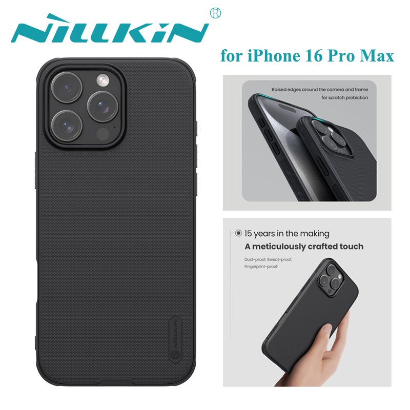 Nillkin เคส เคสโทรศัพท์ for Apple iPhone 16 Pro Max 2024 Case Super Frosted Pro Shockproof Back Cover ip16pm casing