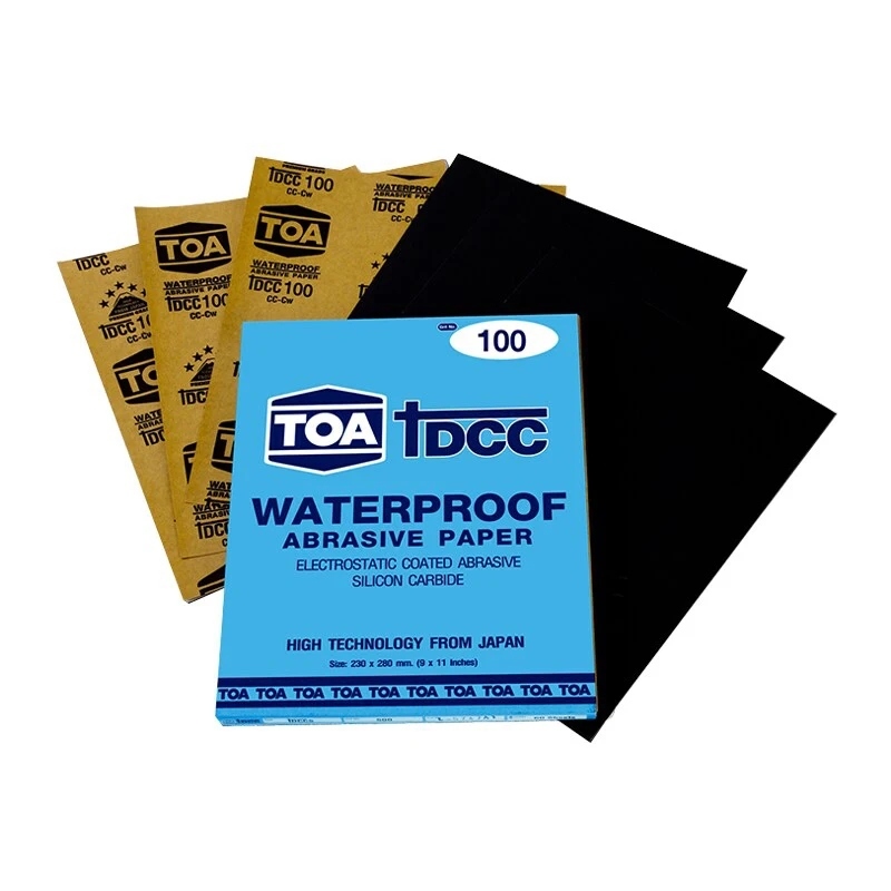 กระดาษทรายน้ำ TOA DCC 80 100 120 180 220 240 320 ยางรองกระดาษทราย