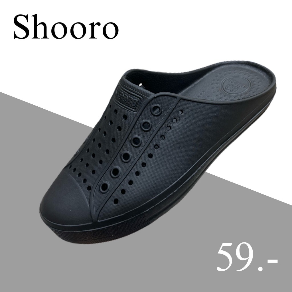 รองเท้าผ้าใบยาง เปิดส้น Shooro ไซส์ 39-44 พร้อมส่ง!!
