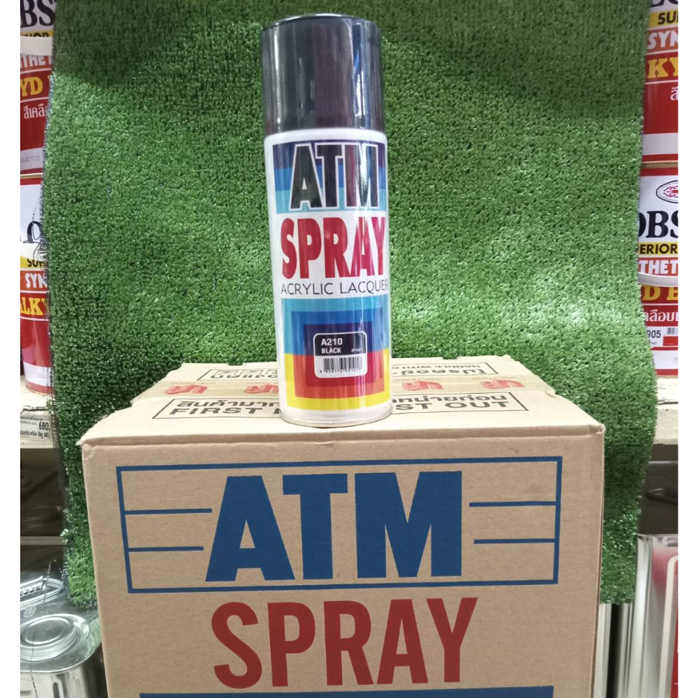 สีสเปรย์ ATM A210 สีดำเงา สีสเปรย์ อเนกประสงค์