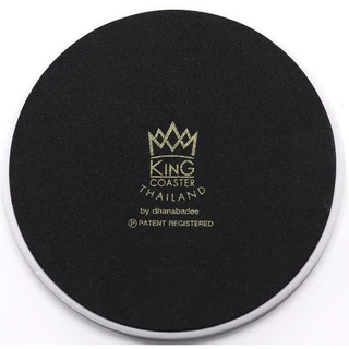 จานรองแก้วดูดน้ำ ทรงกลมมีขอบ R10066 THAI CUISINES ที่รองแก้วซับน้ำ King Coaster ธนบดีเซรามิค ceramic coaster ของฝาก