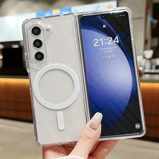 เคสใส เคสแม่เหล็ก Samsung Z Fold 8 Ultra / Fold 7 / Fold 6 / Fold 5 เคสชาร์จไร้สาย Z Fold8Ultra / Fold7 / Fold6 Magnetic