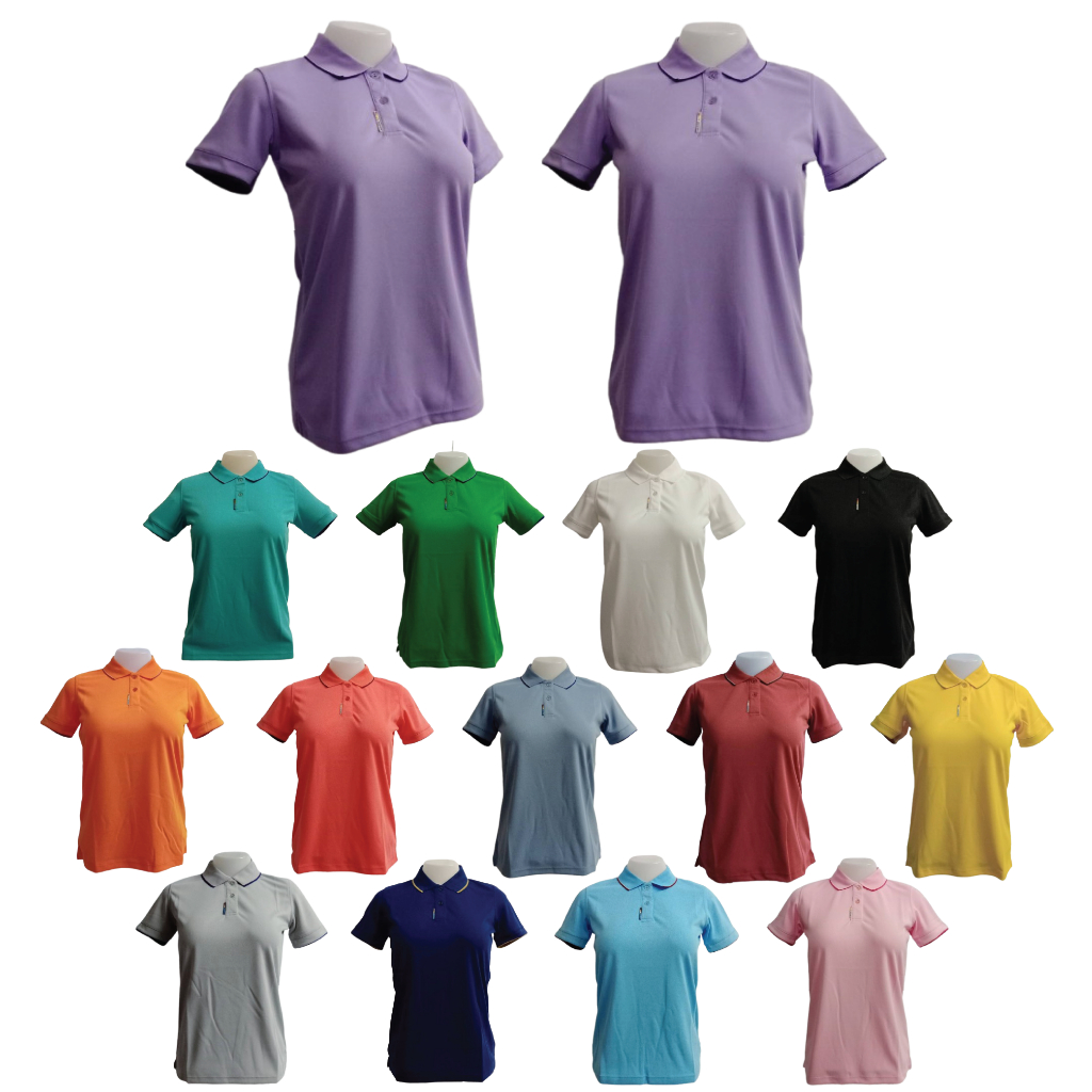 Bcs sport (บีซีเอส สปอร์ต) เสื้อโปโล BCS SPORT รหัส P004W เสื้อโปโลหญิง มี 14 สี ขนาด ไซส์ S - 3L