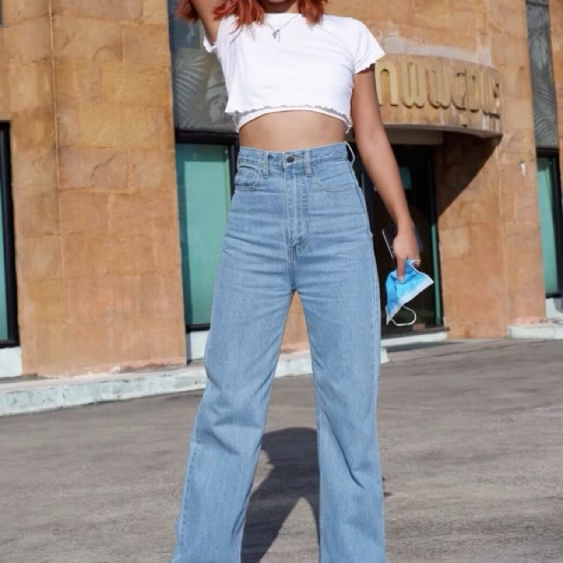 ส่งต่อกางเกงยีนส์ BEGIN1990 Blue Jeans (กางเกงยีนส์ วินเทจเอวสูง) พี่ฟ้า