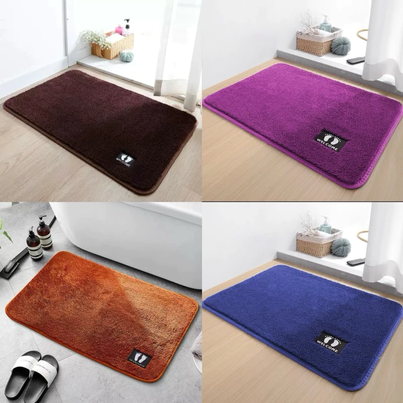 พรมเช็ดเท้า ขนาด 40x60 Chùa 10 สีให้เลือกๆ สำหรับวางประตูในห้องน้ำข้างเตียงประตูห้องนอนๆ