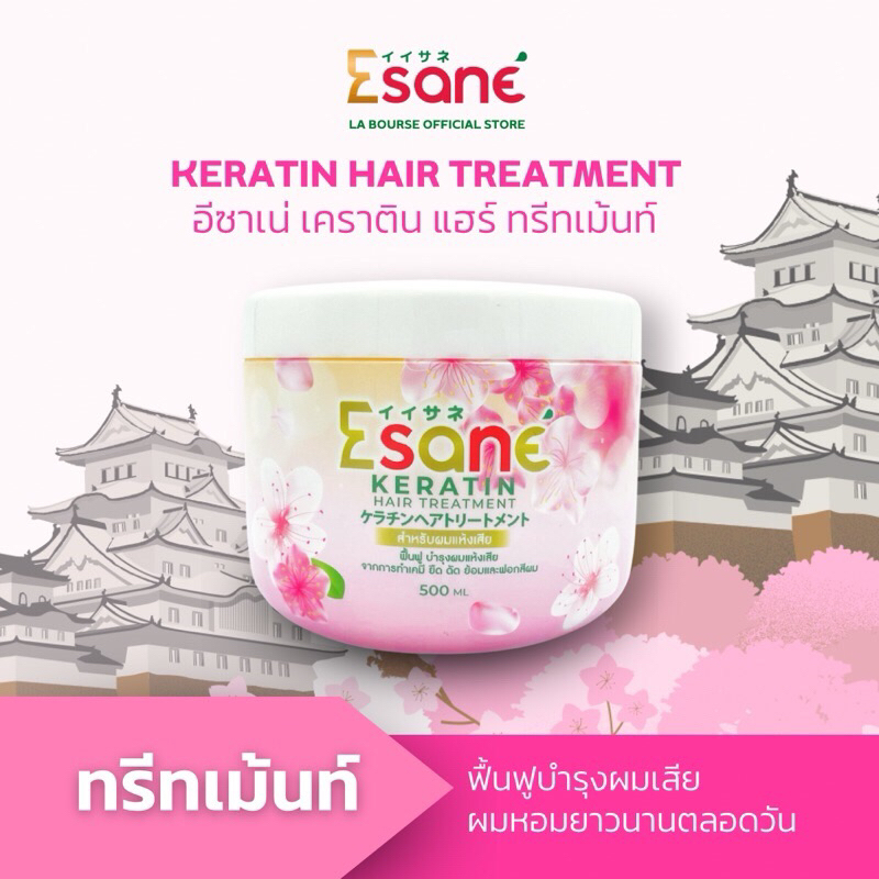 Mand in Thailand 🇹🇭 กลิ่นหอมมาก  Esane keratin hair treatment อีซาเน่ เคราติน แฮร์ทรีทเมนท์ 500มล. - รูปที่ 3