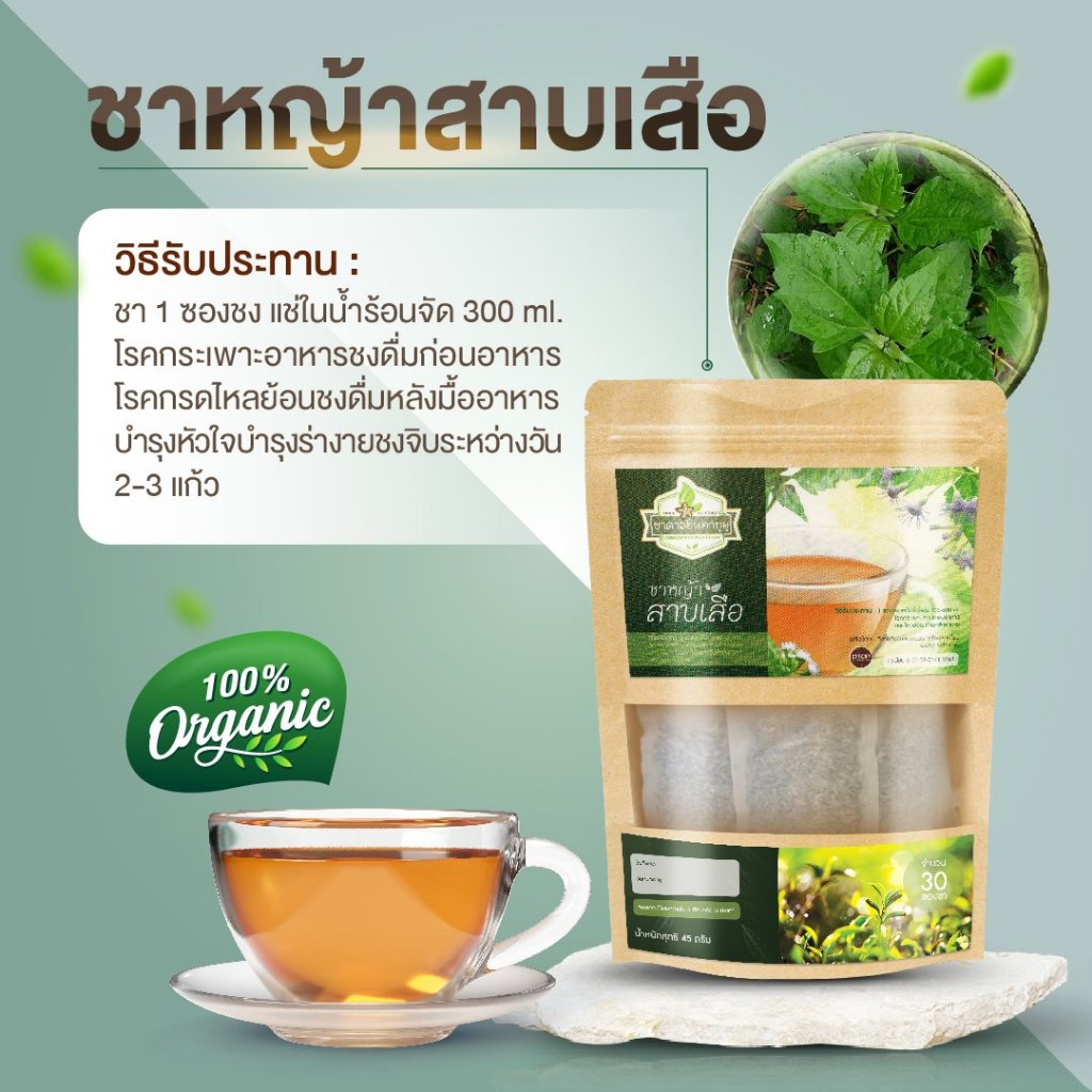 ชาหญ้าสาบเสือ แผลในกระเพาะอาหาร กรดไหลย้อน